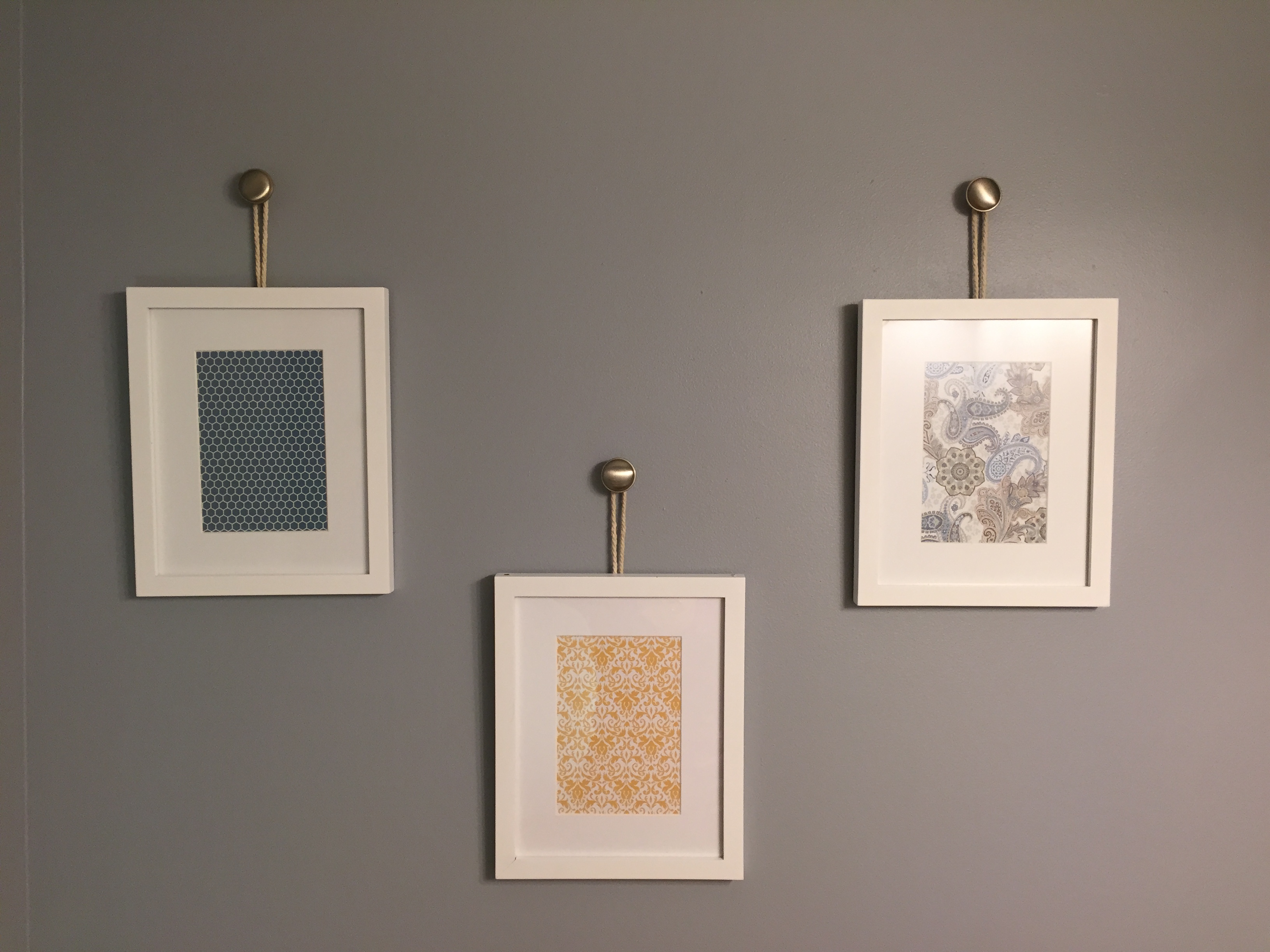 Hanging Frames From Knobs Lemons, Lavender, & Laundry