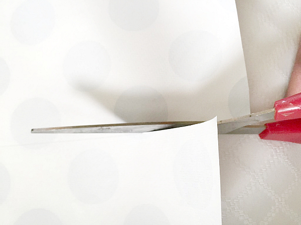 Cutting wrapping paper for DIY drawer liners