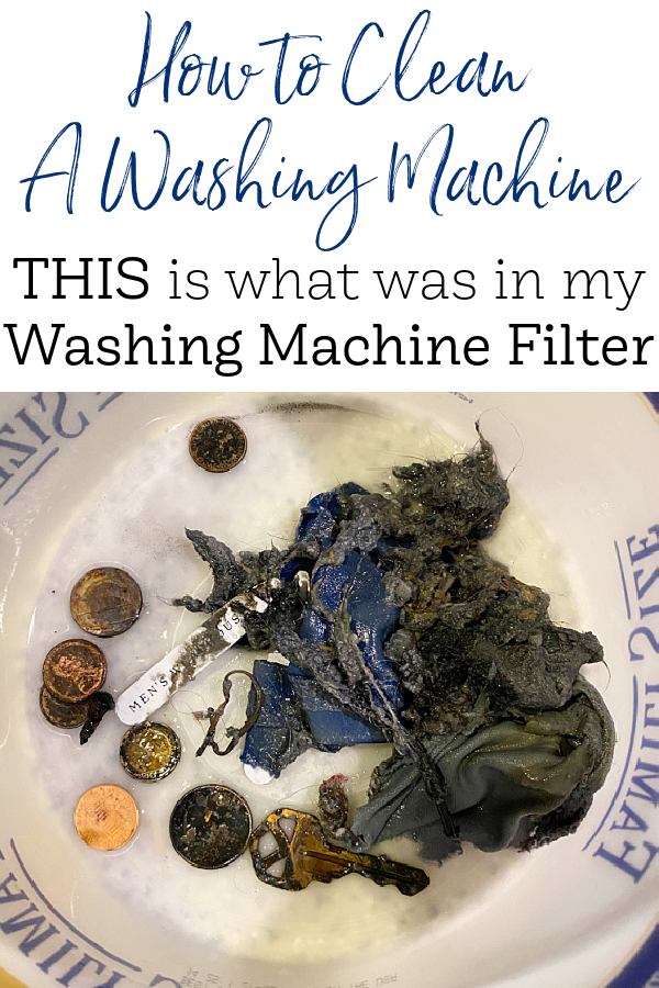 Items found in washing machine filter including keys, coins and fabric