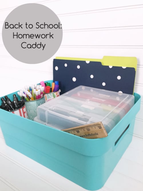 Creating A Homework Caddy - Lemons, Lavender, & Laundry