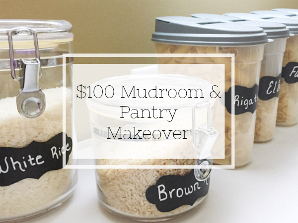 $100 Room Challenge: Mudroom and pantry makeover