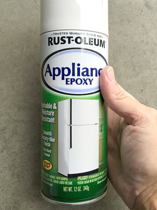 Can of Appliance Epoxy to spray paint appliances