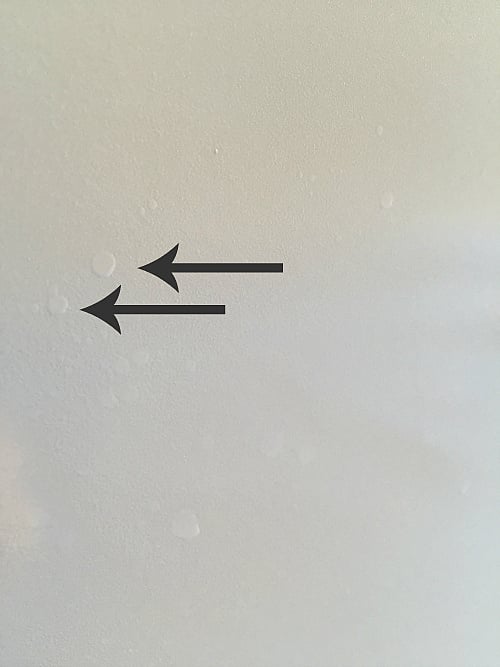Small drips of paint from appliance paint