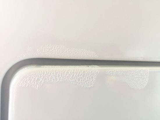 Bubbling appliance paint after spraying with second coat