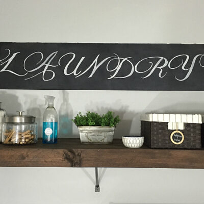 DIY Chalkboard Sign from Cardboard