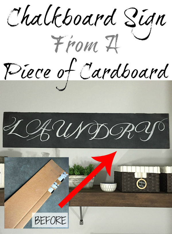 DIY Chalkboard Sign from Cardboard - Lemons, Lavender, &amp; Laundry