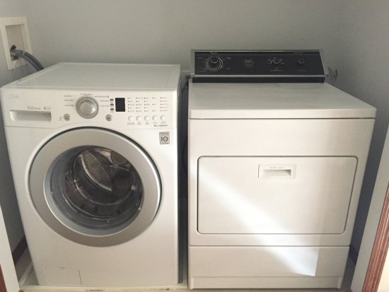 Matching white washer and dryer after painting