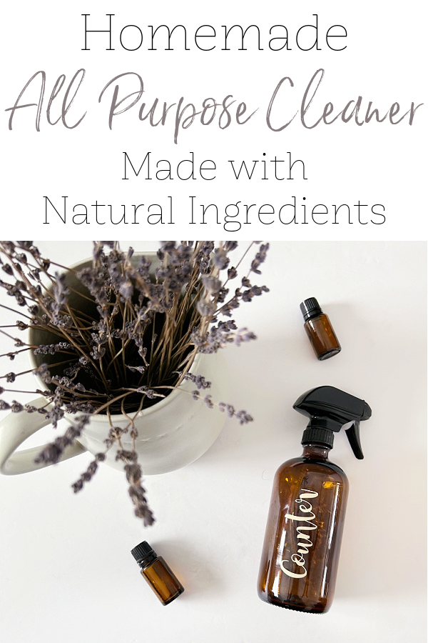 Homemade All Purpose Cleaner made with natural ingredients