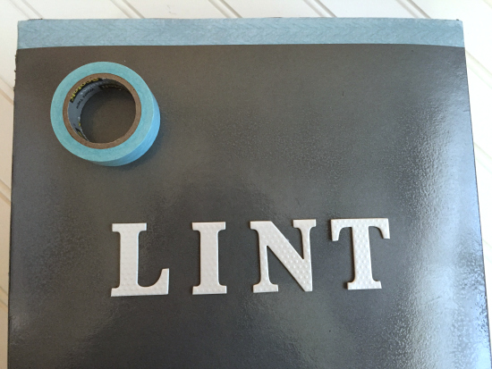 Adding washi tape to lint box