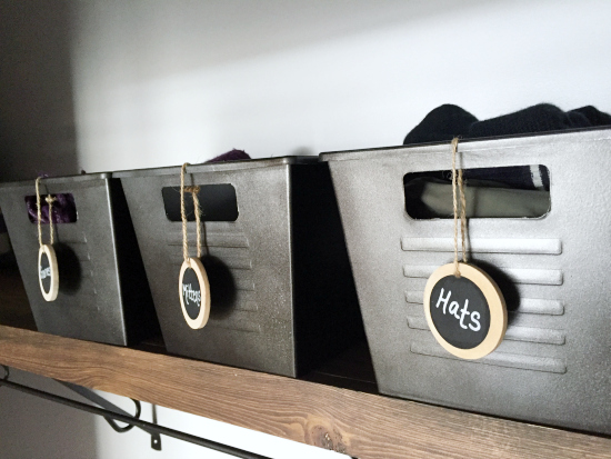 DIY Wood Overlay to Hide Wire Shelving in a Coat Closet