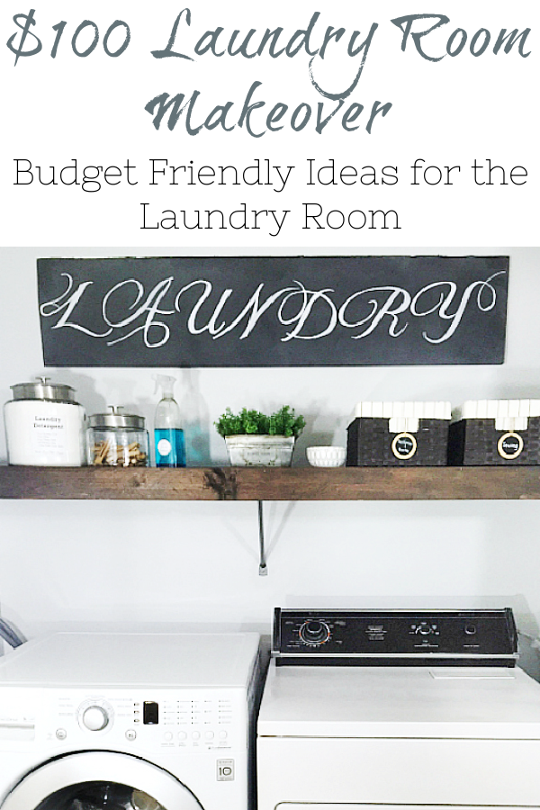 This laundry room got a MAJOR makeover for less than $100. Check out all the ways you can update your laundry room on a budget.