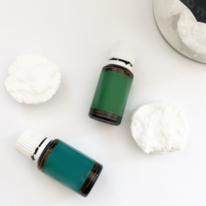 Two ingredient shower bombs made with essential oil