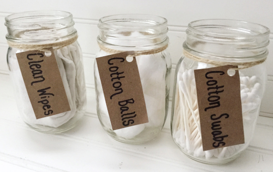 Cleaning Closet Reveal: Cleaning Product Storage in mason jars