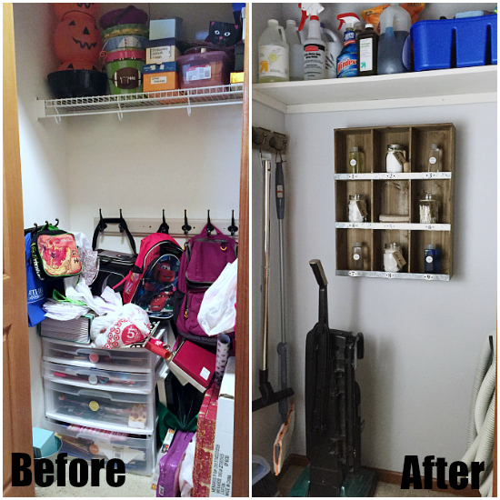 Before and After of Cleaning Closet Makeover