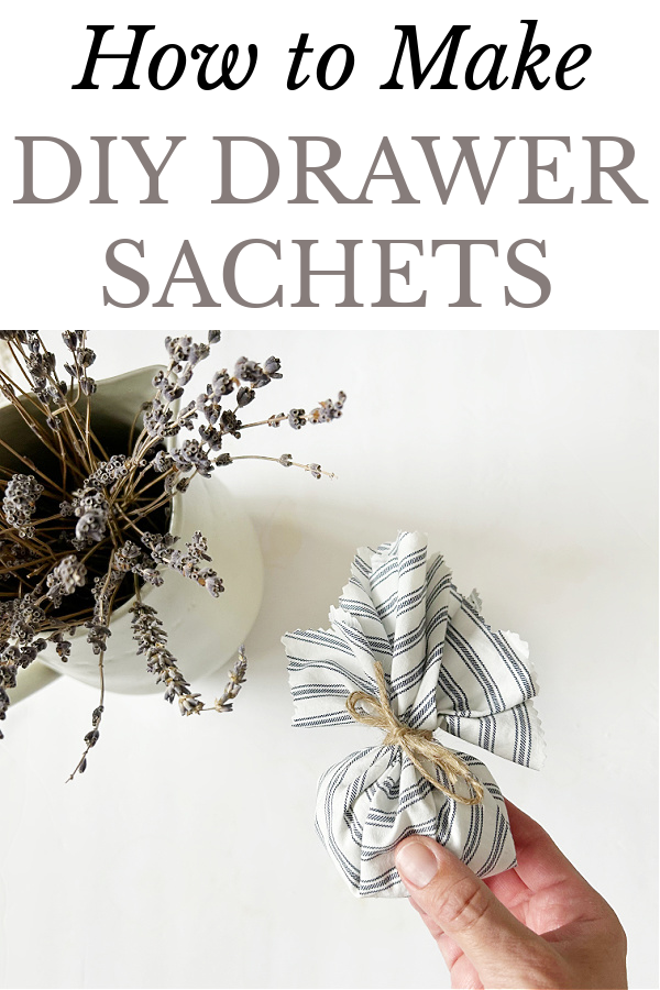 DIY Lavender Sachet made with natural ingredients to freshen drawers and closets