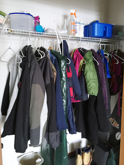 Coat Closet Before $100 Room Challenge Makeover