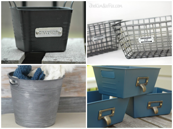 Dollar Store Bins to Stylish Storage: Just Add Paint - Lemons