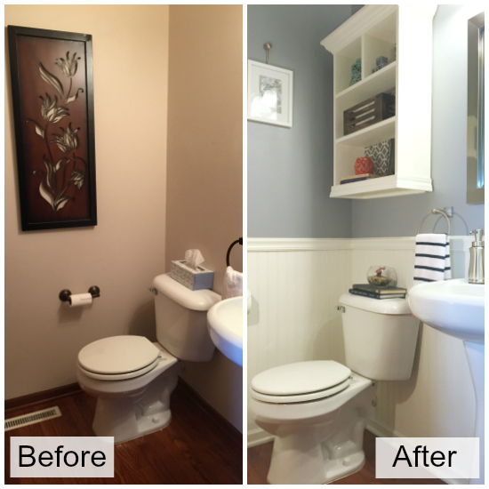 Before and After Powder Room