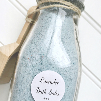 Easy two ingredient bath salts recipe