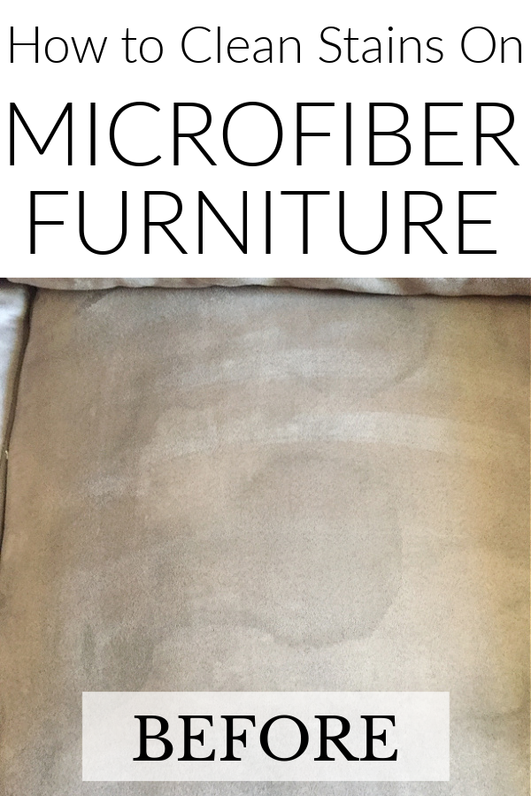 Stain on microfiber couch prior to cleaning