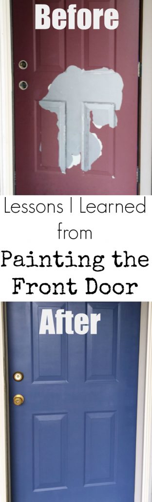 Step-by-step tutorial on painting front door.