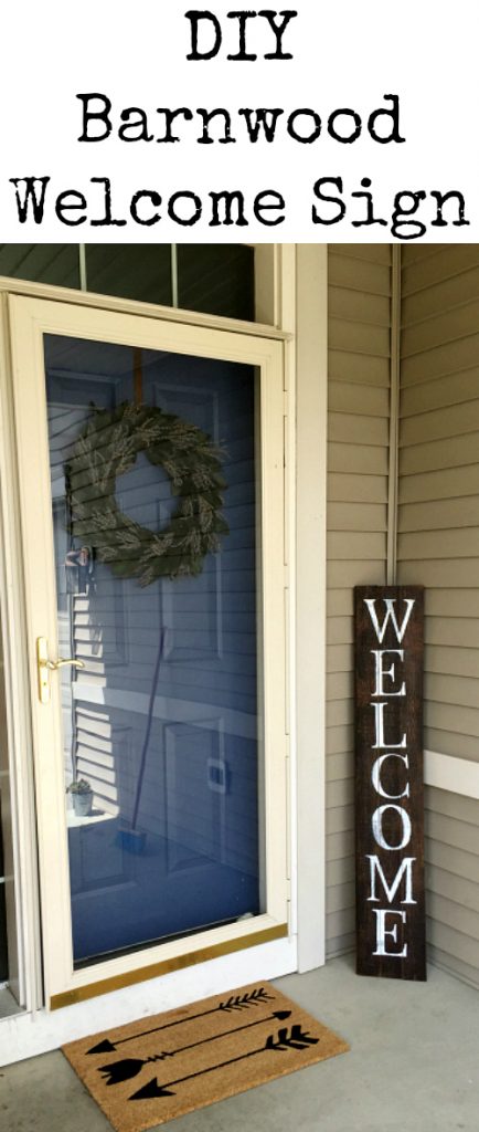 $100 Room Challenge: DIY Barnwood Welcome Sign - Lemons ...