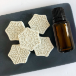 DIY Lavender and Oat Hand Soap made using snowflake mold