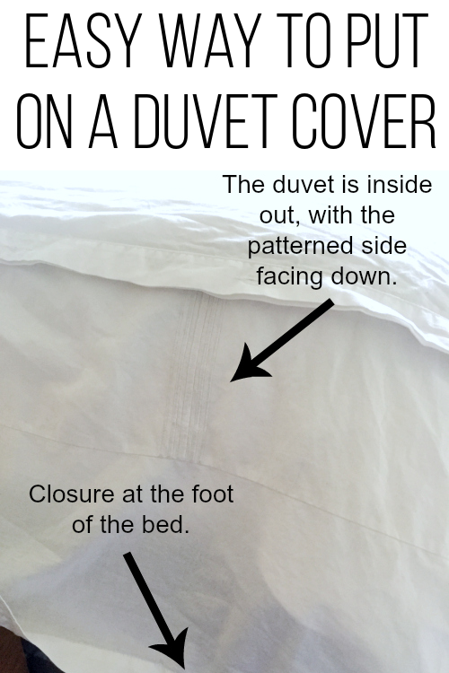 Easy way to put on a duvet cover