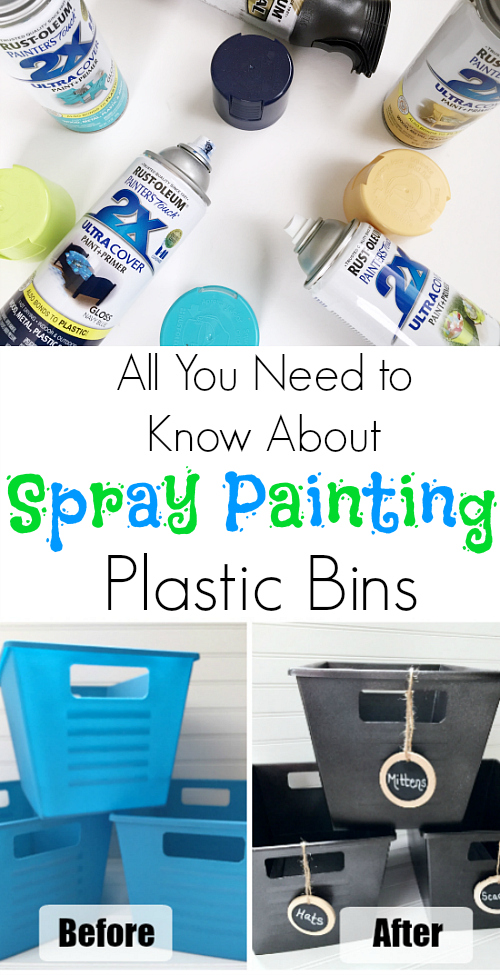 Awesome tips for spraying painting plastic so it doesn't chip. Pinterest image