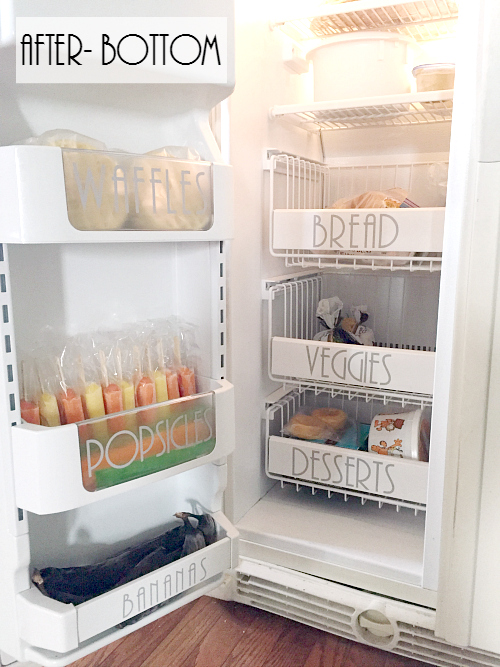 Great ideas for organizing the freezer. Love the labels and free printable!