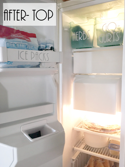 Great ideas for organizing the freezer. Love the labels and free printable!