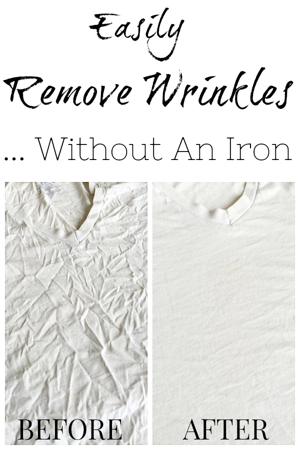 Easily Remove Wrinkles without an iron in about 10 minutes