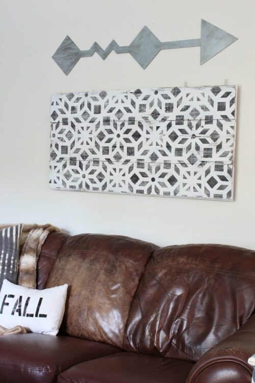 Leftover wood becomes free wall decor via Reinvented