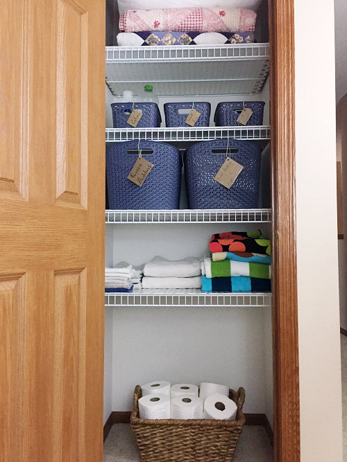 $100 Room Challenge: Linen Closet Makeover done for $45