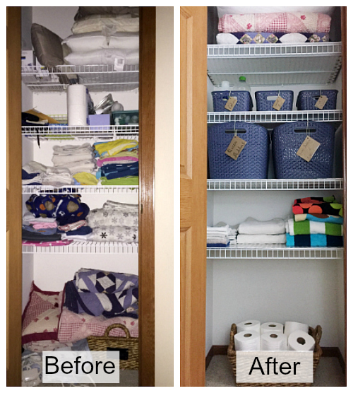 Linen Closet Makeover: Before and After