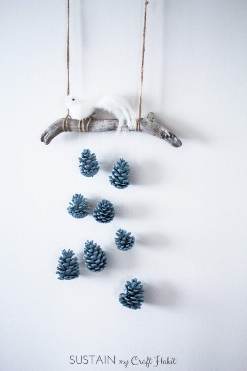 Painted Pinecones become free wall decor via Sustain My Craft Habit