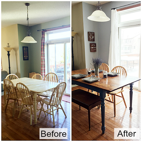 This dining room makeover is incredible! I cannot believe everything that was done with less than $100!