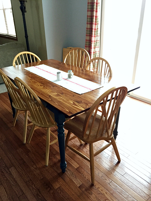 DIY Dining Room Table using what you already have. What a great idea!