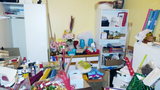 Taking on this craft space with only $100! Love the ideas for getting this space organized!