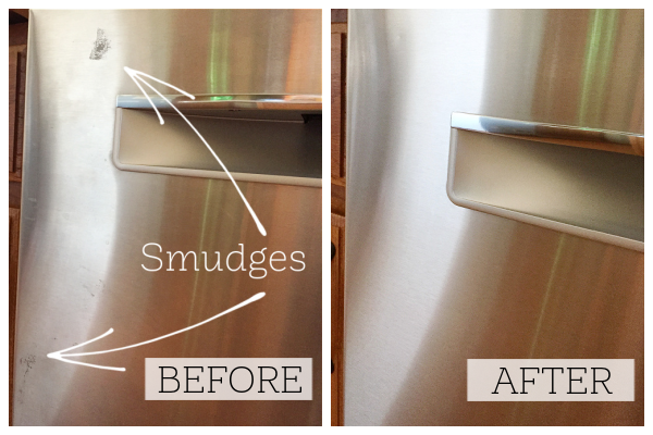 Stainless Steel Appliance Before and After Cleaning