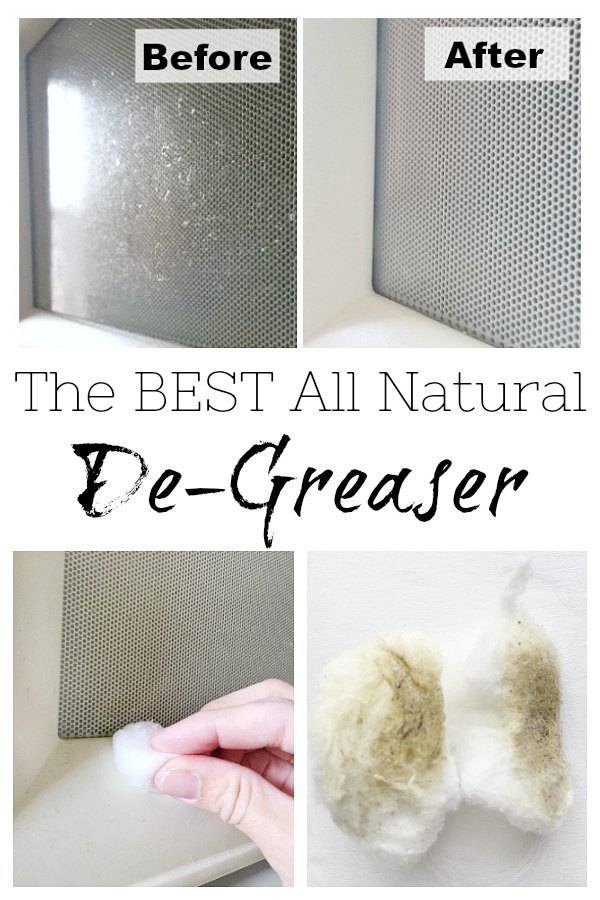 Instead of using soap and water to try and clean greasy grime, try this all-natural de-greaser. Unlike soap and water that just smears grease around, this method easily removes grease.