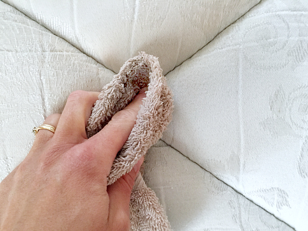 Wiping stain on mattress