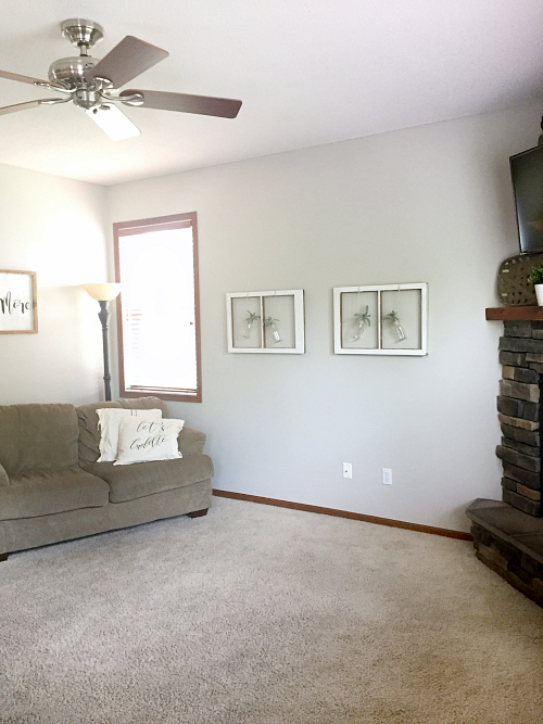 Farmhouse living room makeover done for the $100 Room Challenge