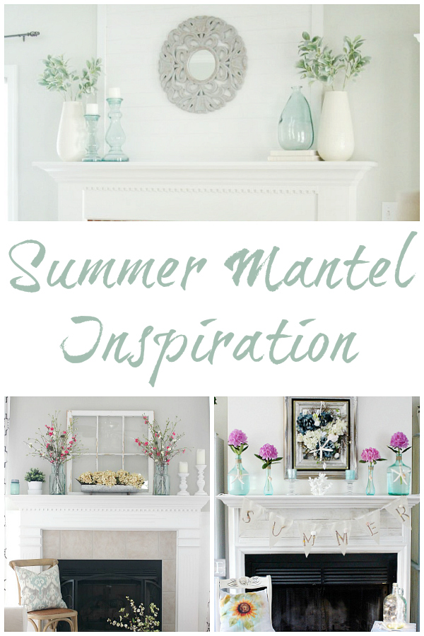 Gorgeous inspiration for creating a summer mantel