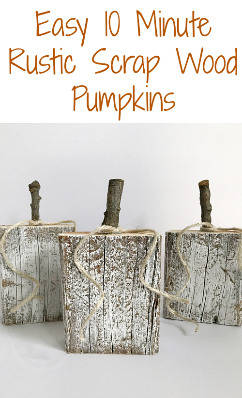 These rustic scrap wood pumpkins are adorable. Love that they're so easy to make!
