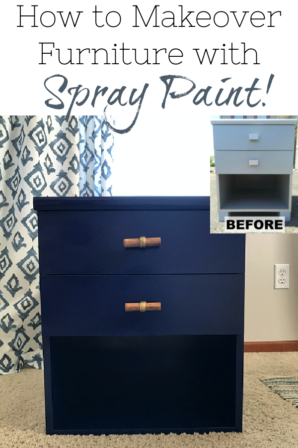 Budget-Friendly Furniture Makeover using spray paint!