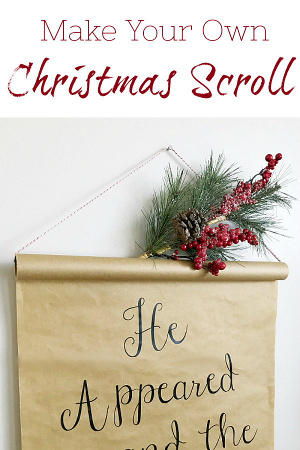 DIY Christmas Scroll from a roll of Kraft paper!