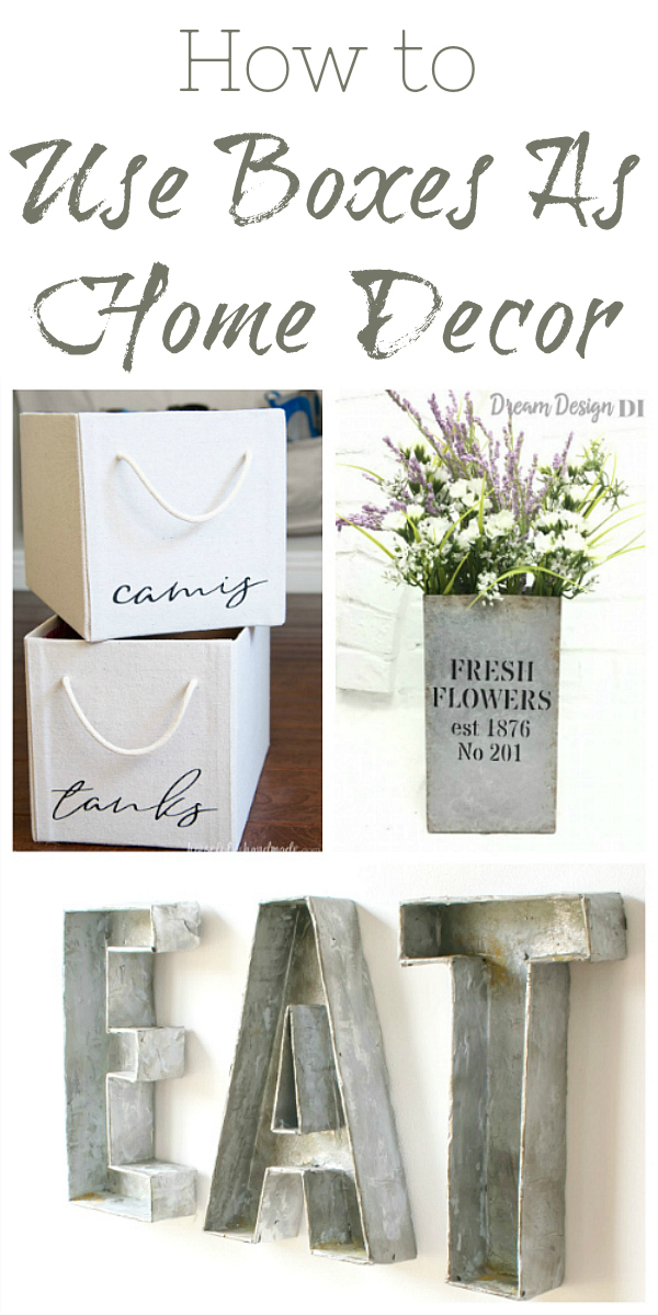 These DIYs all use a typical cardboard box and turn it into beautiful home decor.