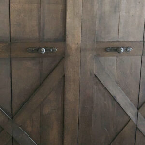 Barn door created with a bifold door