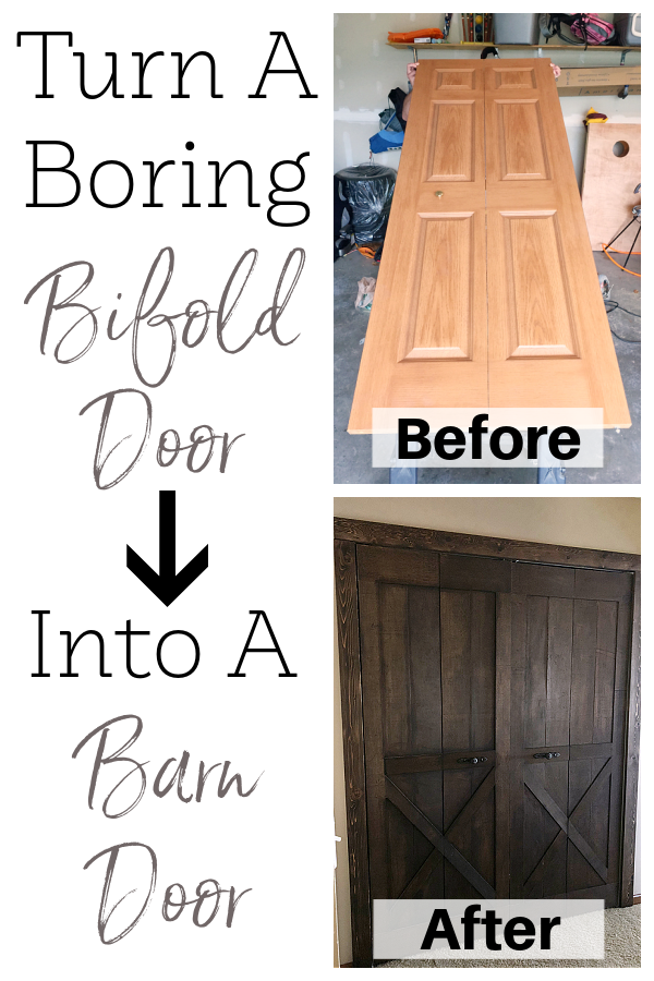 Bifold Doors made to look like barn doors